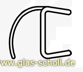 schlanke Spaltdichtung mit gebogener Weichlippe (2010mm) Duschdichtung für 6mm Glas 