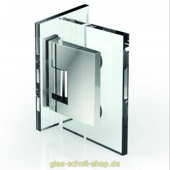 Pavone flächenbündiges Hebe-Senk-Pendel Duschtürband Glas-Glas 90° wahlweise für DIN links/DIN rechts glanzverchromt