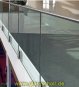 Edelstahl Glasadapter gebürstet für vertikale Glasbefestigung von Ganzglasgeländern 