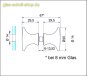 Glastürgriff beidseitig rund für Duschtüren glanzverchromt