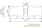 runder beidseitiger Glastürknopf für 6-13,52 mm Glas für 12 mm Bohrung glanzverchromt