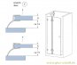 Mitteldichtprofil für überlappende Duschtüren (Falttürflügel) (2010mm) Duschdichtung für 6-8mm Glas 
