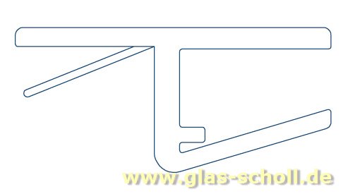 Dichtungsprofil, für 8-10 mm Glas, Kunststoff schwarz, in Rollen à