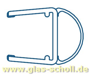 Glas Scholl Webshop, Schiebetür-Dichtungsprofil für 8mm Glas Spaltmaße  14-18mm (3000mm) ähnl. Niro matt