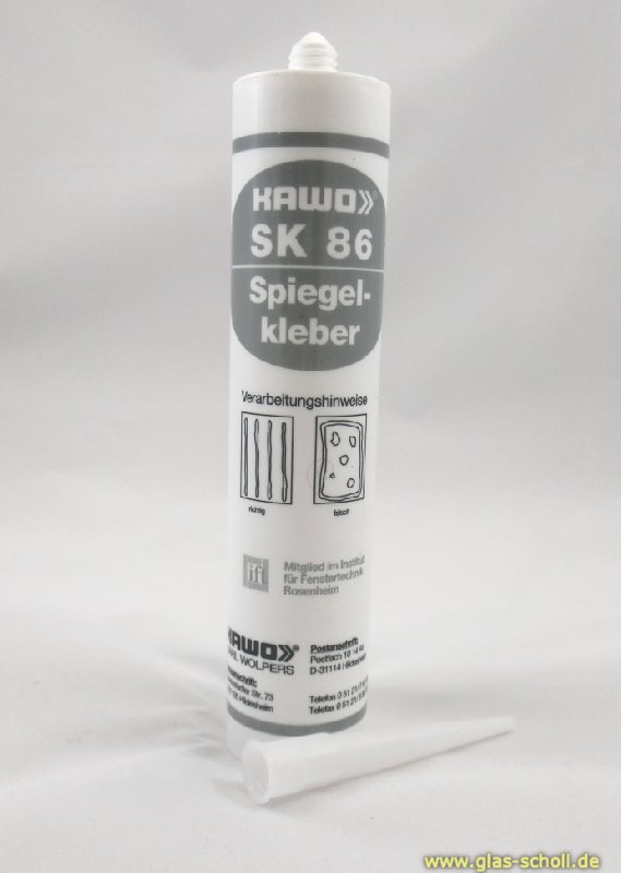 SK 86 Spiegelkleber 310 ml weiss Spiegel Kartuschenkleber Kleber weiß